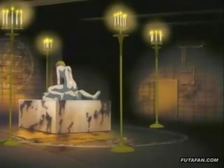 Hentai anime ginintuan ang buhok guro bouncing sa mag-aaral