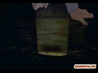 Pagkaalipin hapon fancy babae anime makakakuha ng waks at hindi kapani-paniwala poked