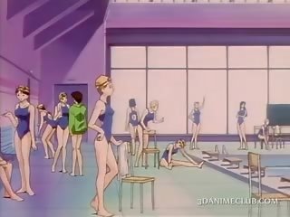 3d anime meita movs viņai superb ķermenis uz peldēt uzvalks