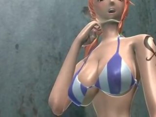 Slutty hentai redhead blowing a large dick