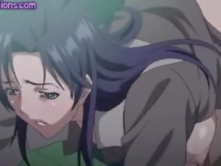 Besar boobed anime milf mendapat fucked