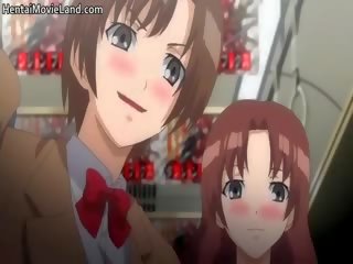 Süütu brünett anime kõblas imeb võll part4