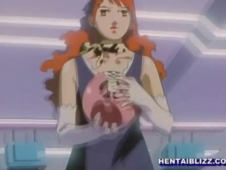 Tihke anime tüdruksõber koos firma tissid võtab a tohutu getto johnson sisse tema vitt