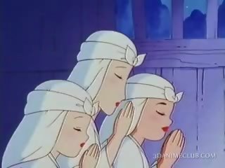 Naken animen nuns har smutsiga video- för den först tid