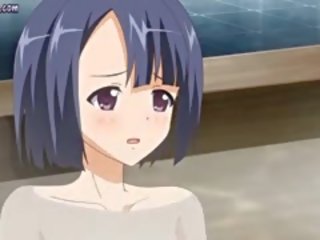 Anime femme fatale gets small süýji emjekler rubbed