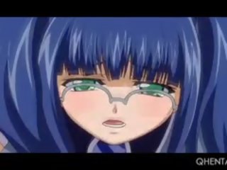 Delightful Hentai Doll In Glasses Fucked Doggy And Squirts On The
