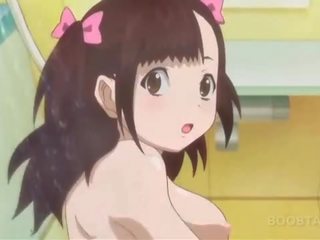 Koupelna anime x jmenovitý video s nevinný dospívající nahý adolescent