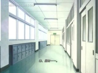 Anime maga in scuola uniforme masturbare fica