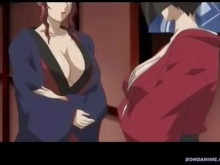 Japonesa hentai con los ojos vendados oralsex y profundo poking