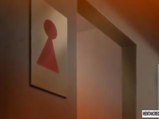 エロアニメ 若い 女性 上の ザ· トイレ