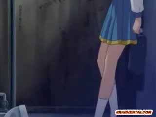 Japānieši coed anime izpaužas aptaustīšana viņai pakaļa