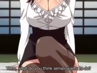 Sexually aroused romantiku anime film s necenzurovaný velký kozičky, creampie