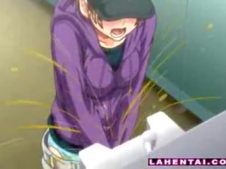 Manga školáčka na the toaleta