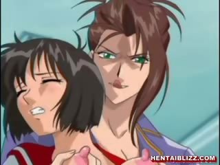 Jepang hentai daughter gets squeezed and clamp her susu