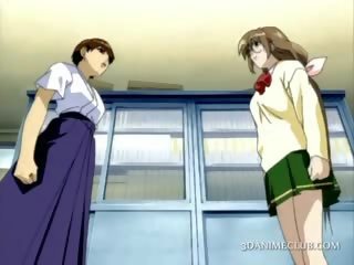 Anime lesbo pencinta menjilat dan menyumbatkan jari basah faraj