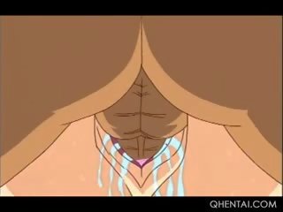 Berbalik di animasi pornografi sekolah harlot menunggangi keras batang di dia basah alat kelamin wanita