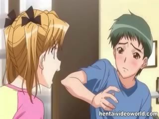 Tini fiatal asszony -ban nadrágos ujjak anime punci