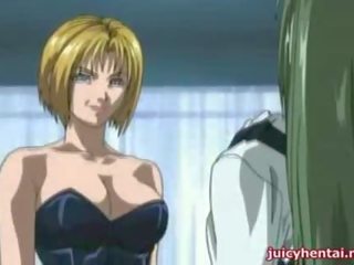 Lascivious blondinė anime ji-vyras turintys seksas filmas
